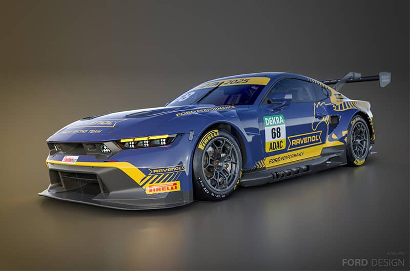 Haupt Racing Team Mustang GT3 in Ravenol Livery